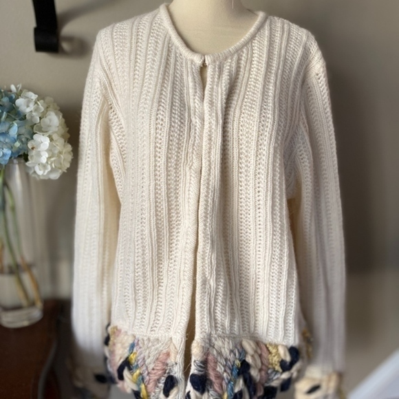 Grace Continental Ivory Knitted Cardigan xs/sm - Picture 2 of 7